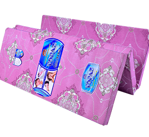 Nệm gấp 3 bông ép Topaz, vải cotton